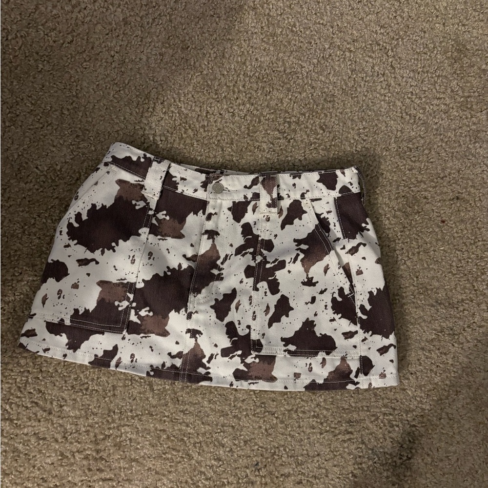 Cow print skirt